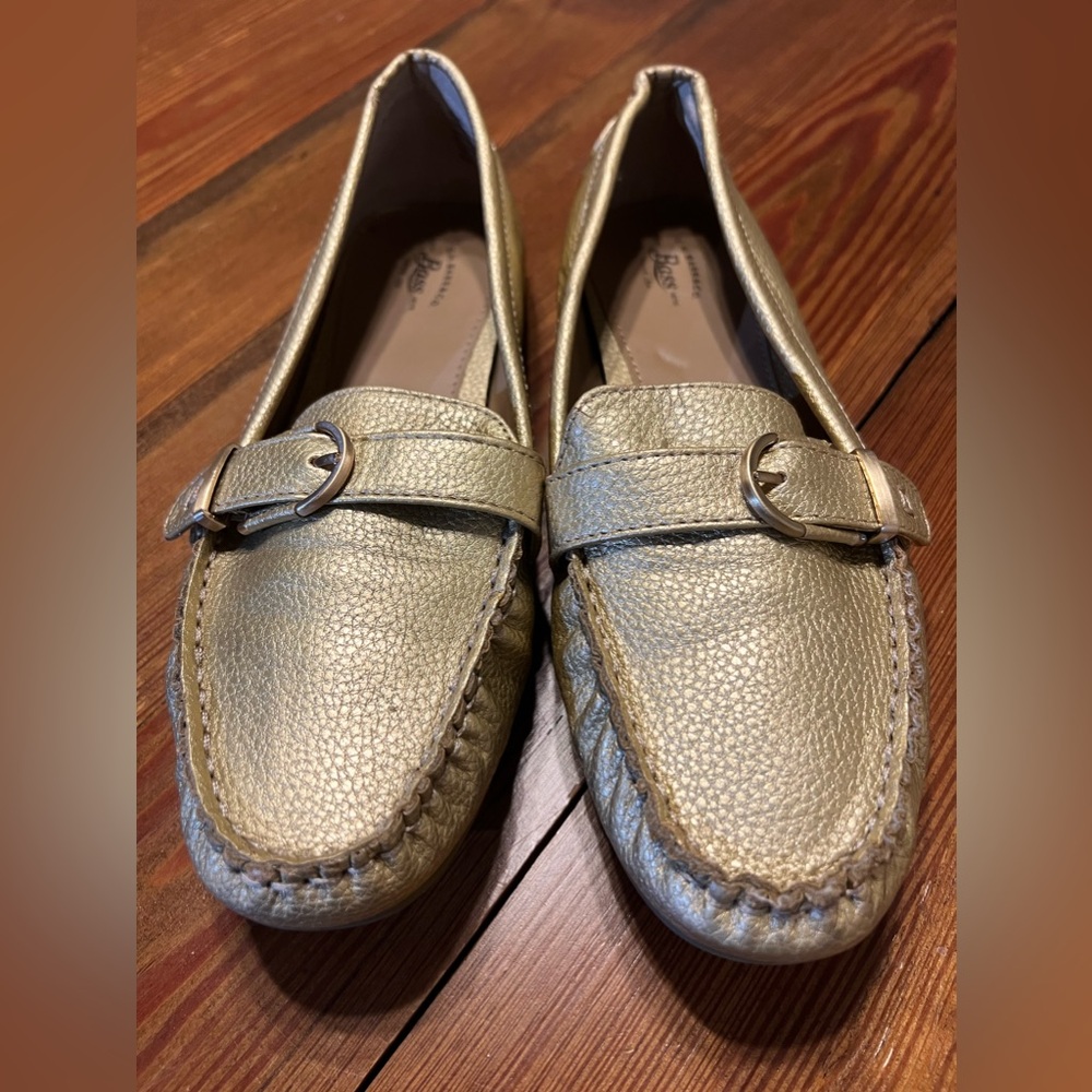 Bass‎ Betsy Buckle Gold Loafer for Women